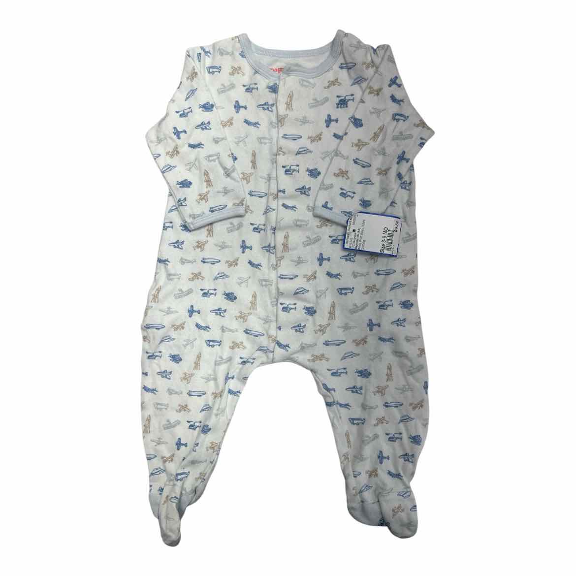 Magnetic Me (AA) White Print Infant Size 3-6 MO Boy's 1PCSleepwear