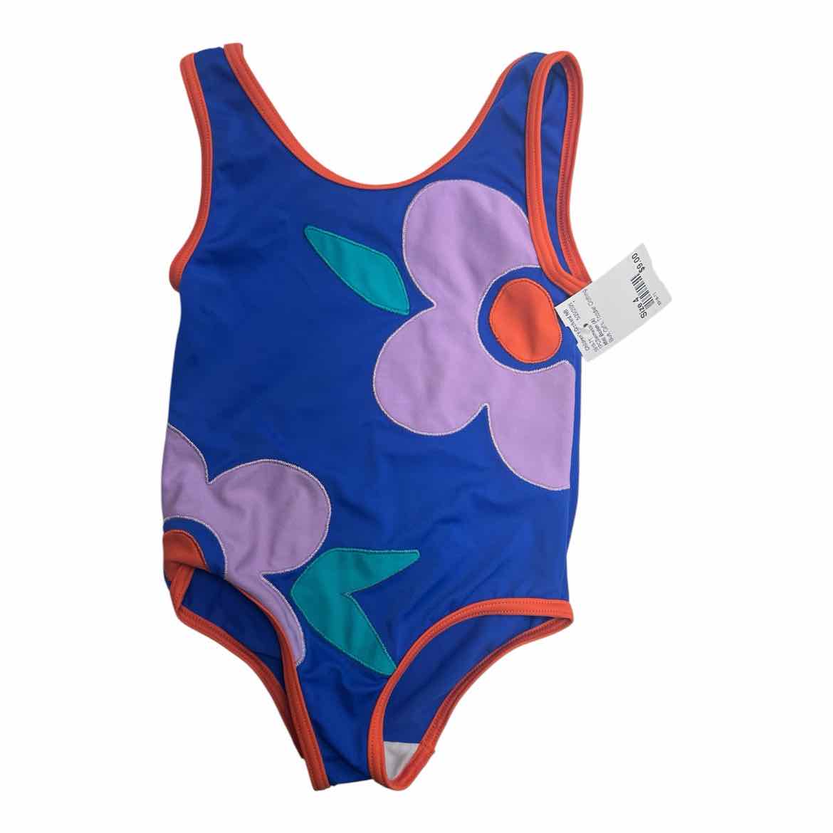 Mini Boden (A) Blue Toddler Size 4 Girl's 1PCSwimwear