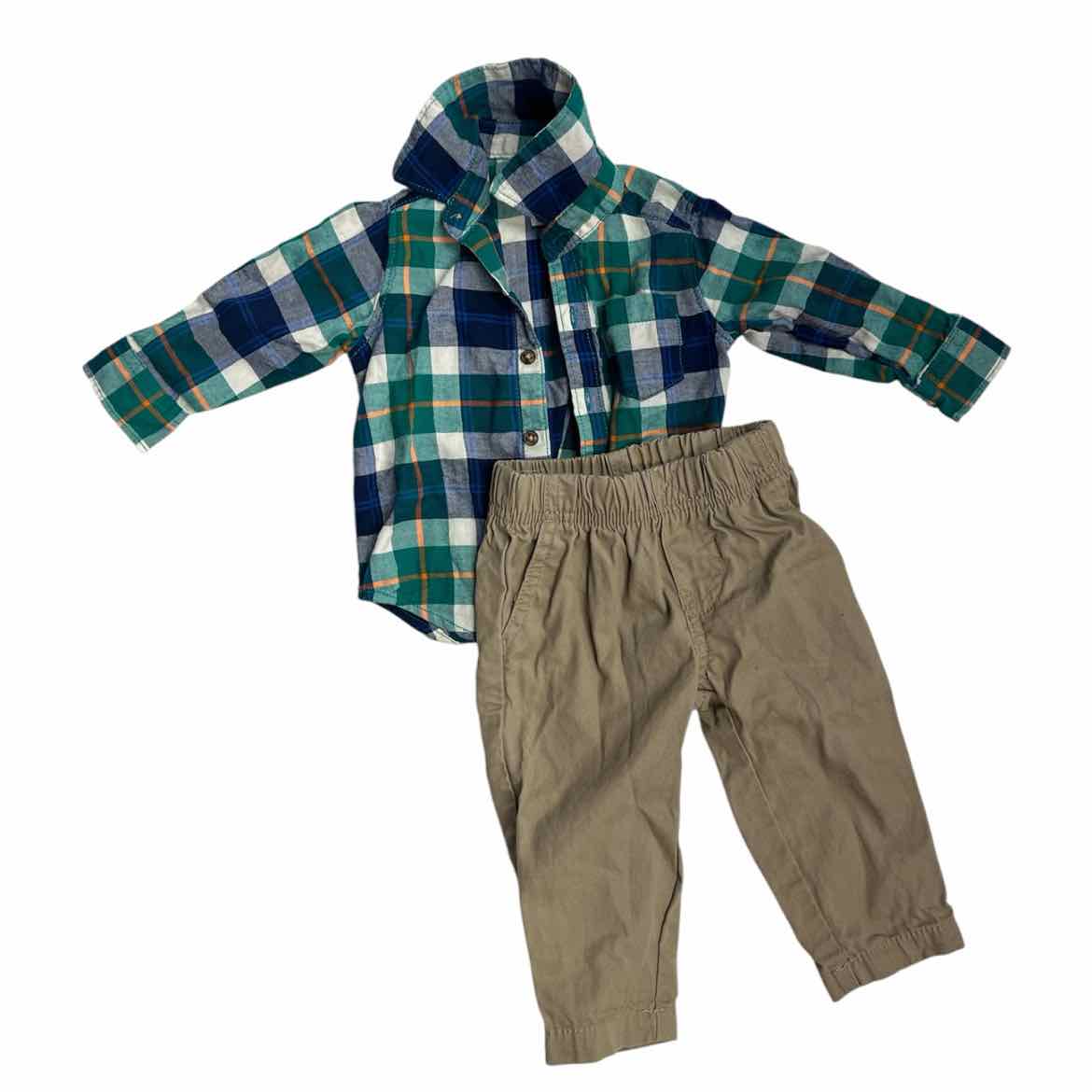 Carters (C) Tan Infant Size 9 MO Boy's 2PC Casual