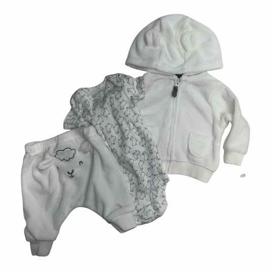 Carters (C) White Infant Size NB Neutral 3PC Casual