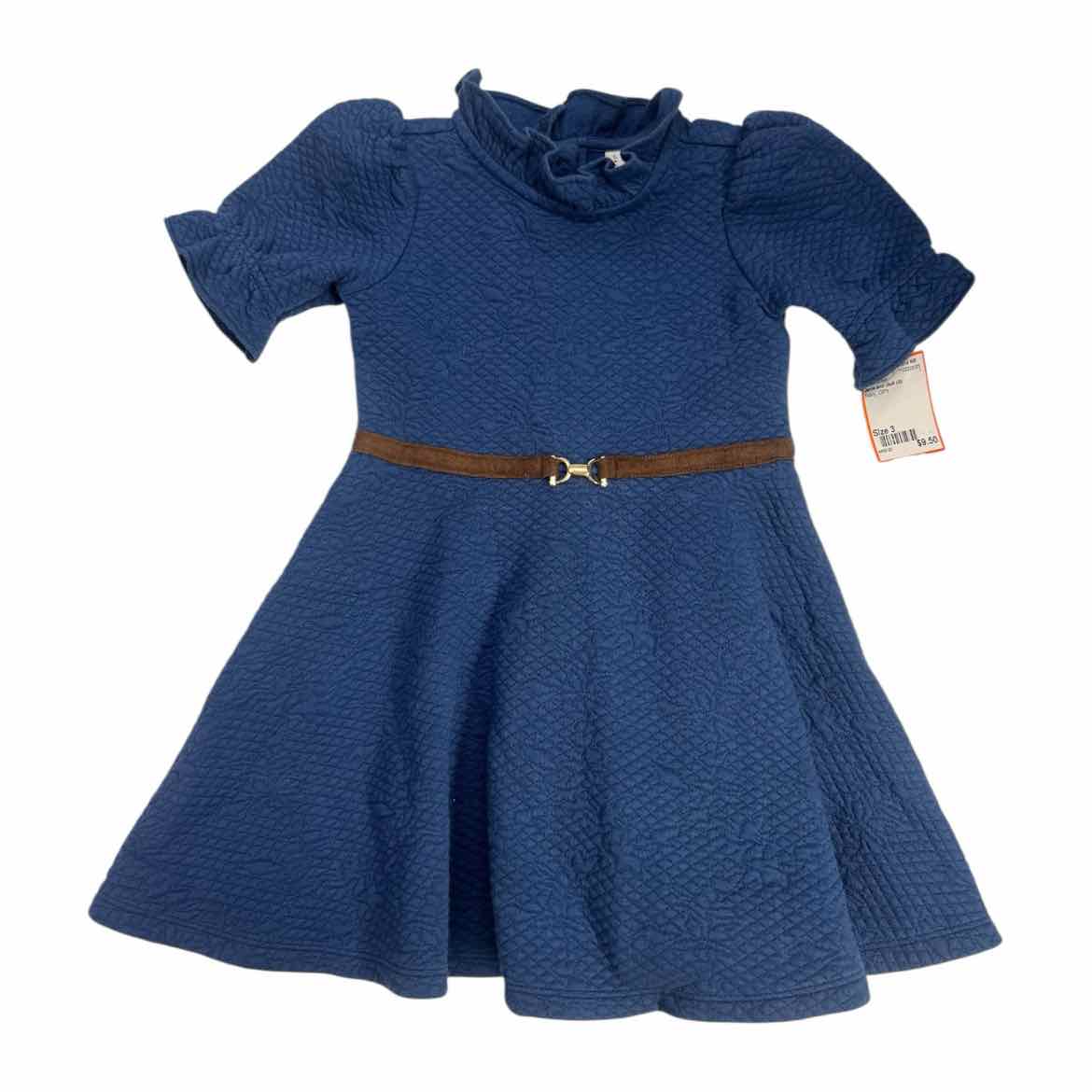 Janie and Jack (A) Navy Toddler Size 3 Girl's CasualDress
