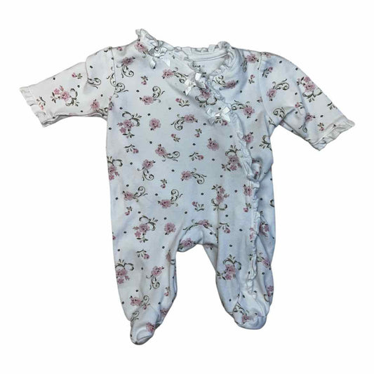 Little Me (C) White Infant Size NB Girl's 1PCSleepwear