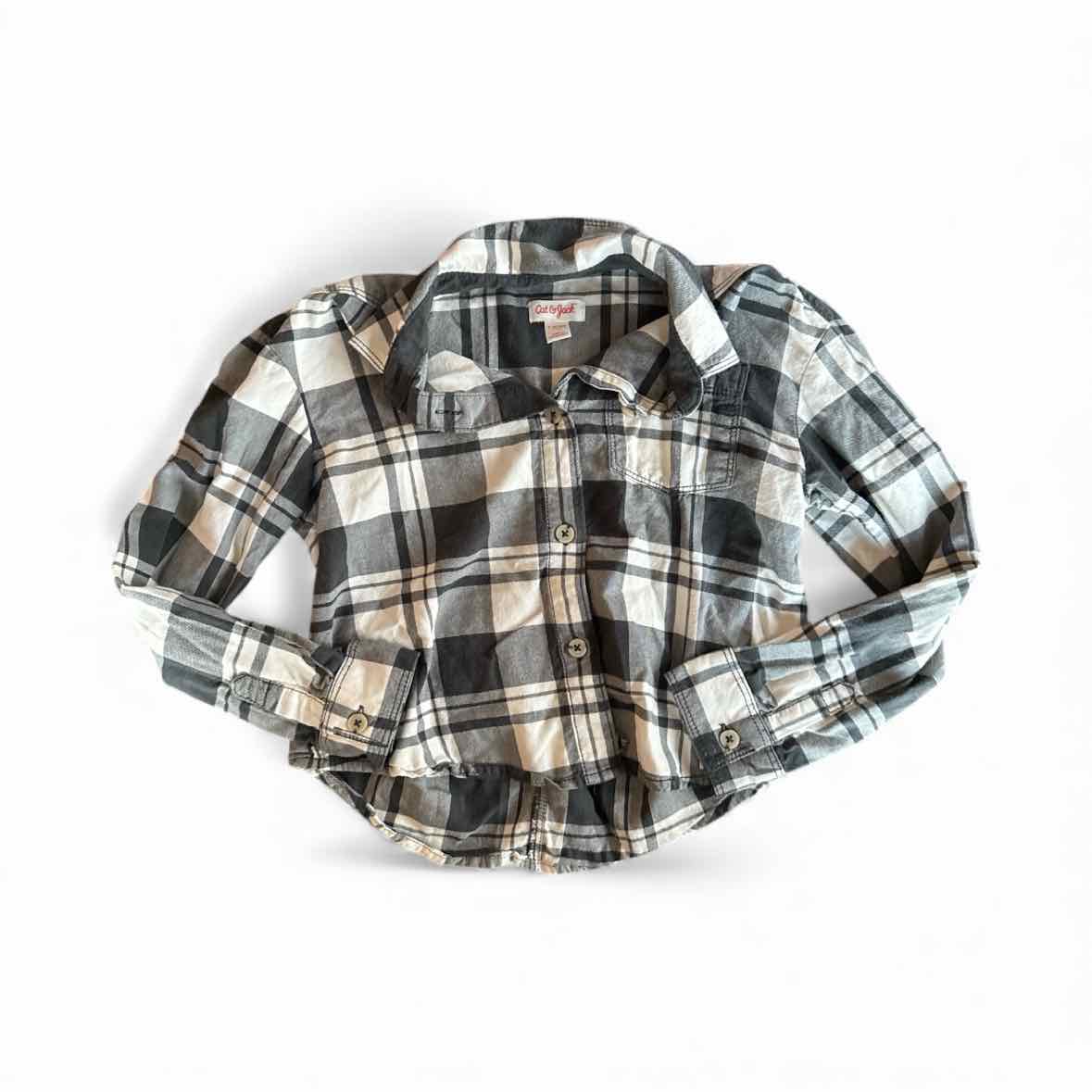 Cat and Jack (D) Grey Youth Size 6-6X ButtondownLS
