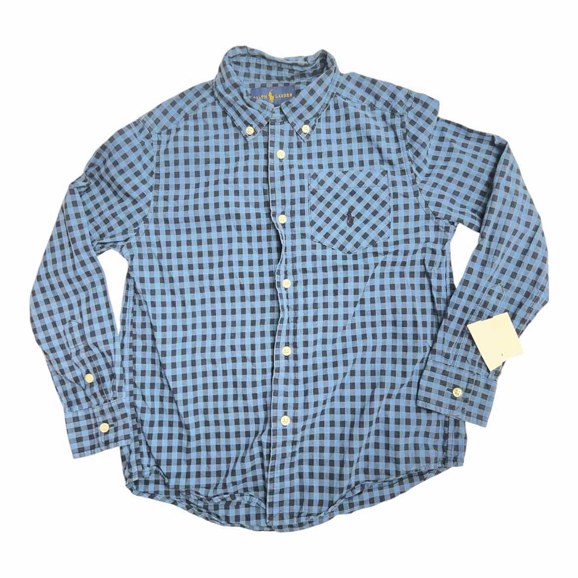 Ralph Lauren (A) Blue Youth Size 6 Boy's ButtondownLS