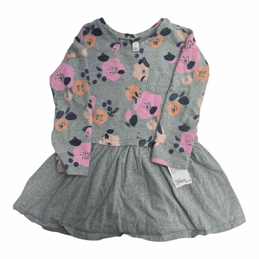 Tea Collection (A) Grey print Toddler Size 5 Girl's CasualDress