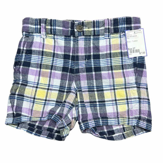 Janie and Jack (A) Plaid Toddler Size 2T Boy's ShortChino