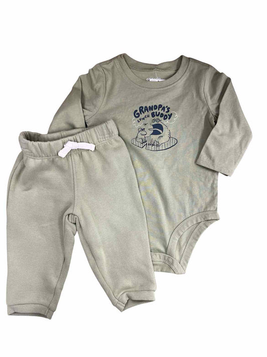 Carters (C) Green Infant Size 6 MO Boy's 2PC Casual