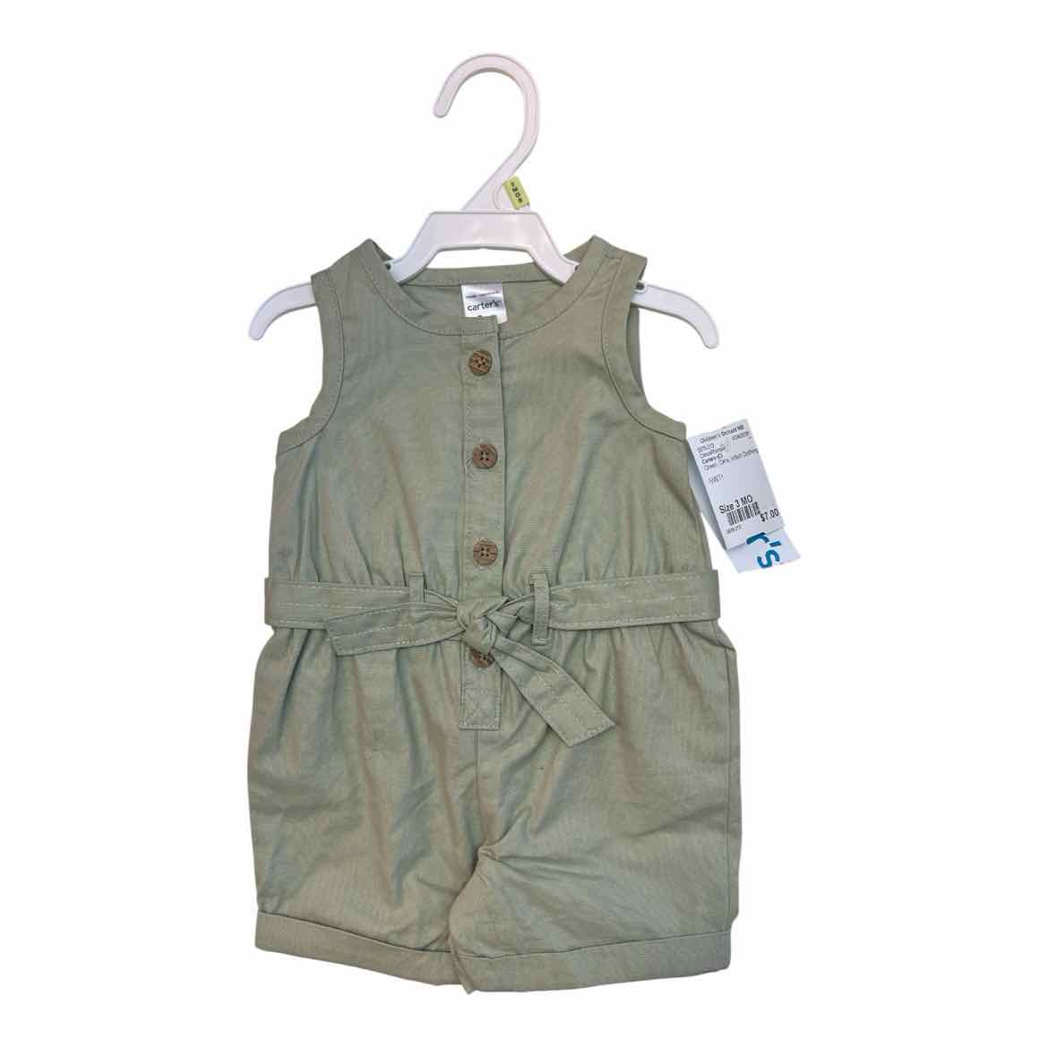 Carters (C) Green Infant Size 3 MO Girl's CasualRomper