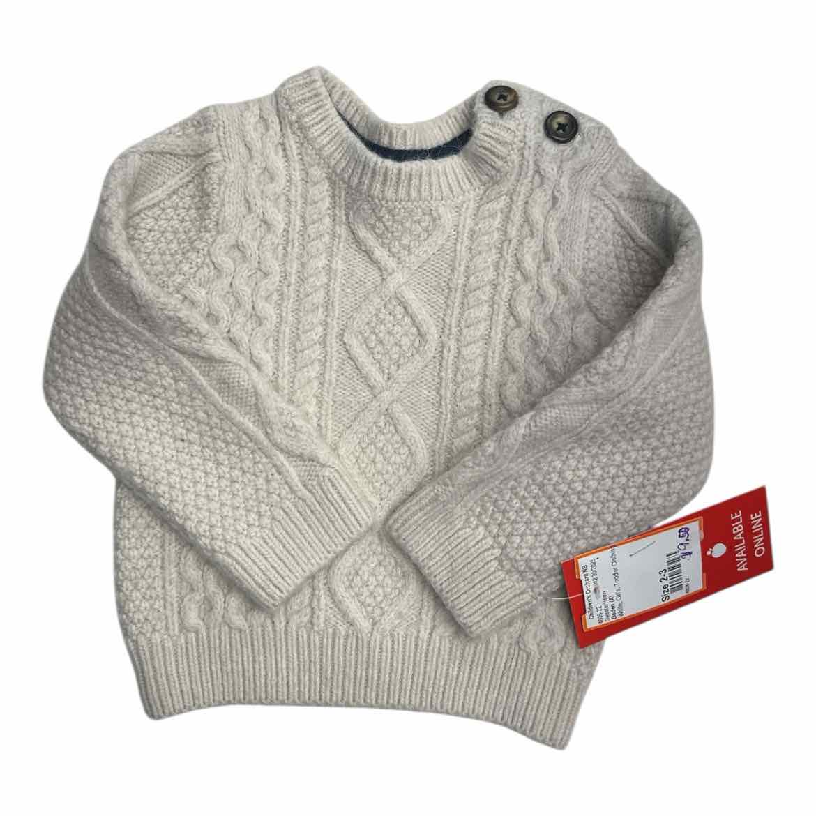 Boden (A) White Infant Size 12-18 MO Girl's SweaterHeavy