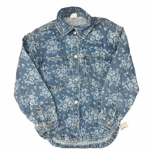Zara (B) Blue Print Youth Size 10 Girl's Jacket Denim