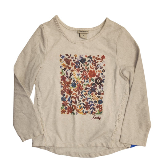 Lucky Brand (B) Beige Youth Size 6 Girl's Sweatshirt
