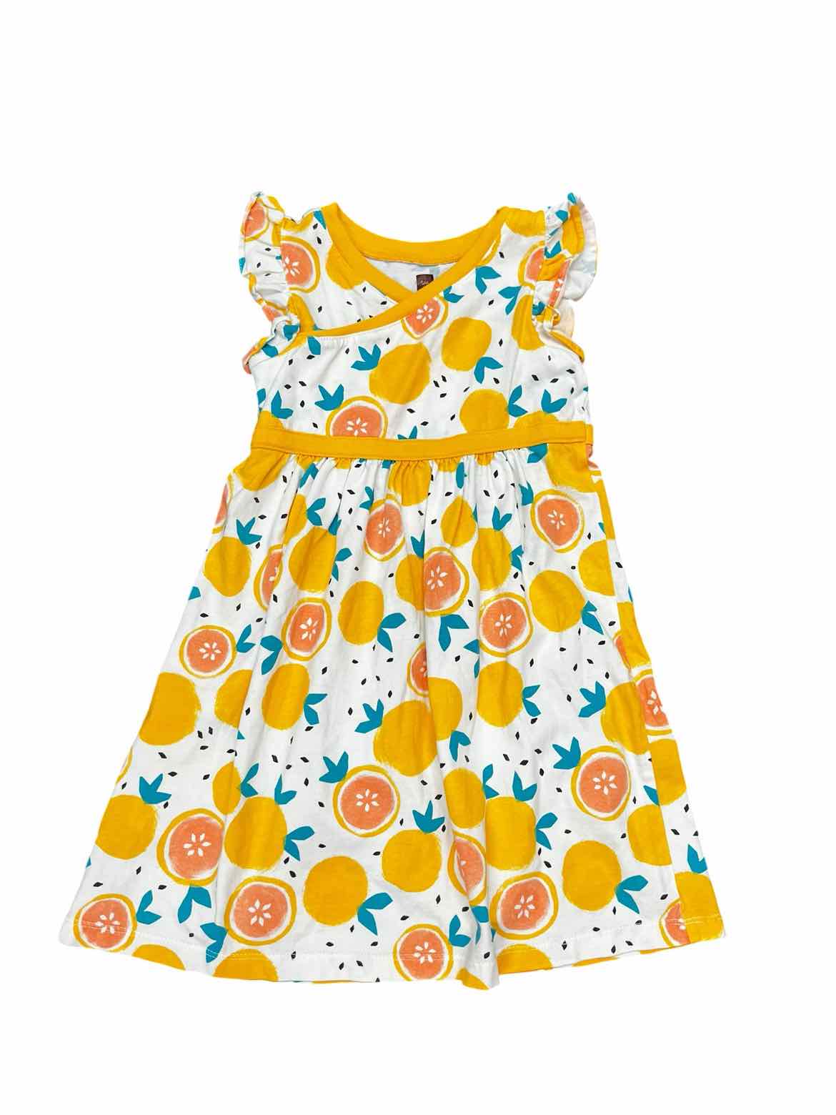 Tea Collection (A) Yellow Print Toddler Size 5 Girl's Sundress