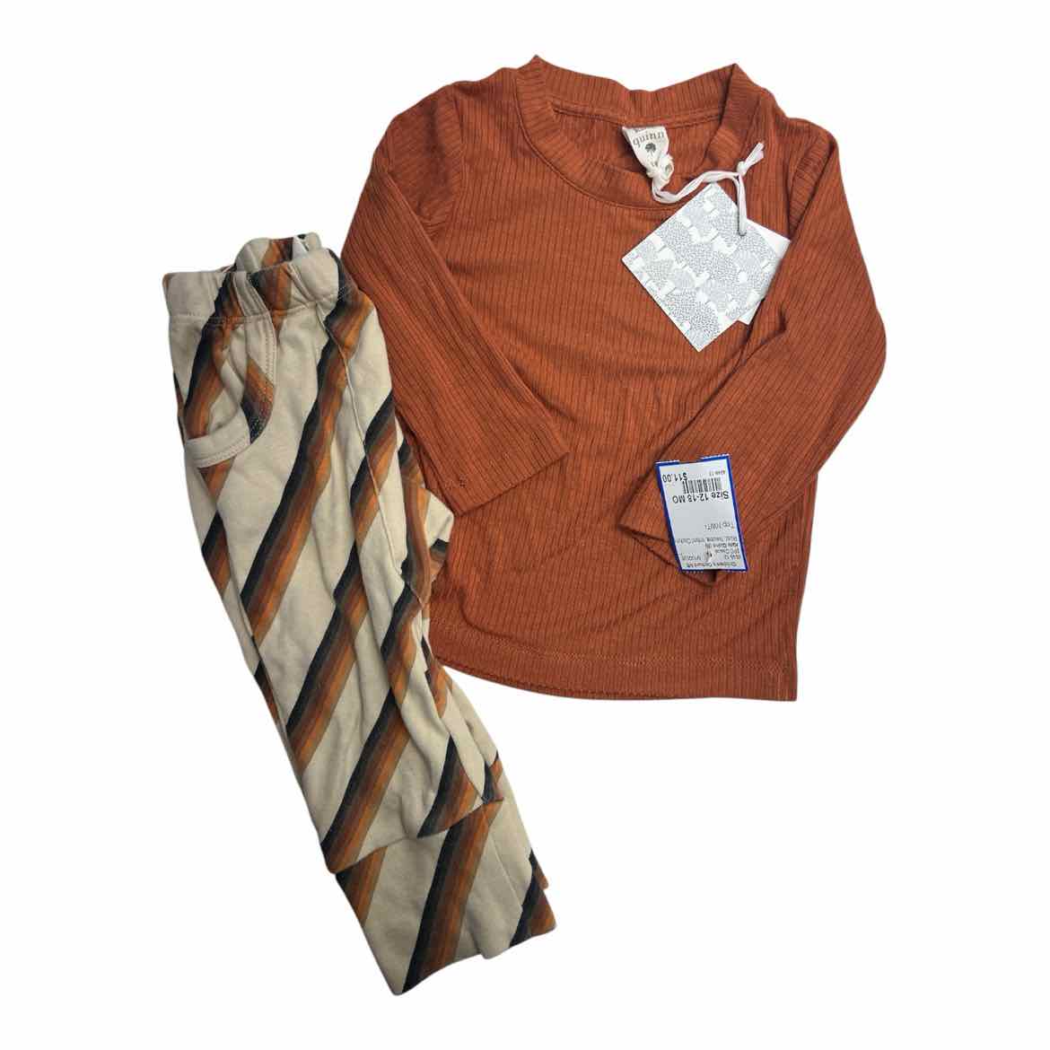 Kate Quinn (B) Rust Infant Size 12-18 MO Neutral 2PC Casual