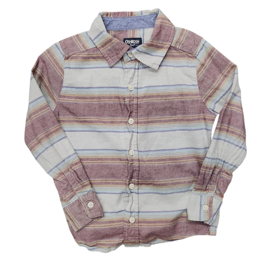 OshKosh BGosh (B) Plaid Youth Size 6 Boy's ButtondownLS
