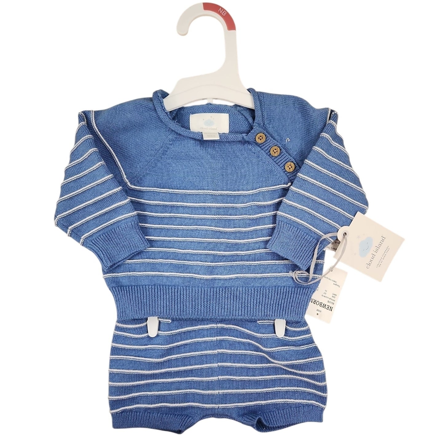 Cloud Island (D) Blue Infant Size NB Boy's 2PC Casual