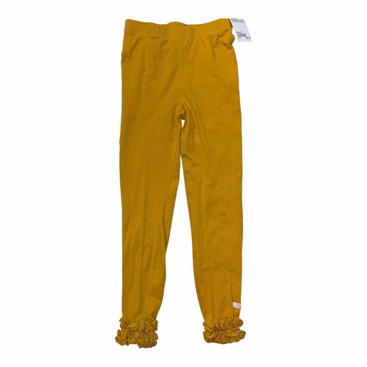 Ruffle Butts and Rugg (B) Yellow Youth Size 6-7 Girl's BasicLeggings