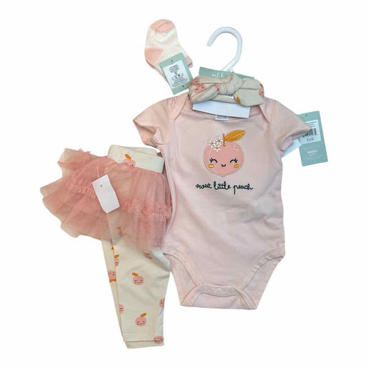 PL Baby (C) Peach Infant Size 3 MO Girl's 3PC Casual