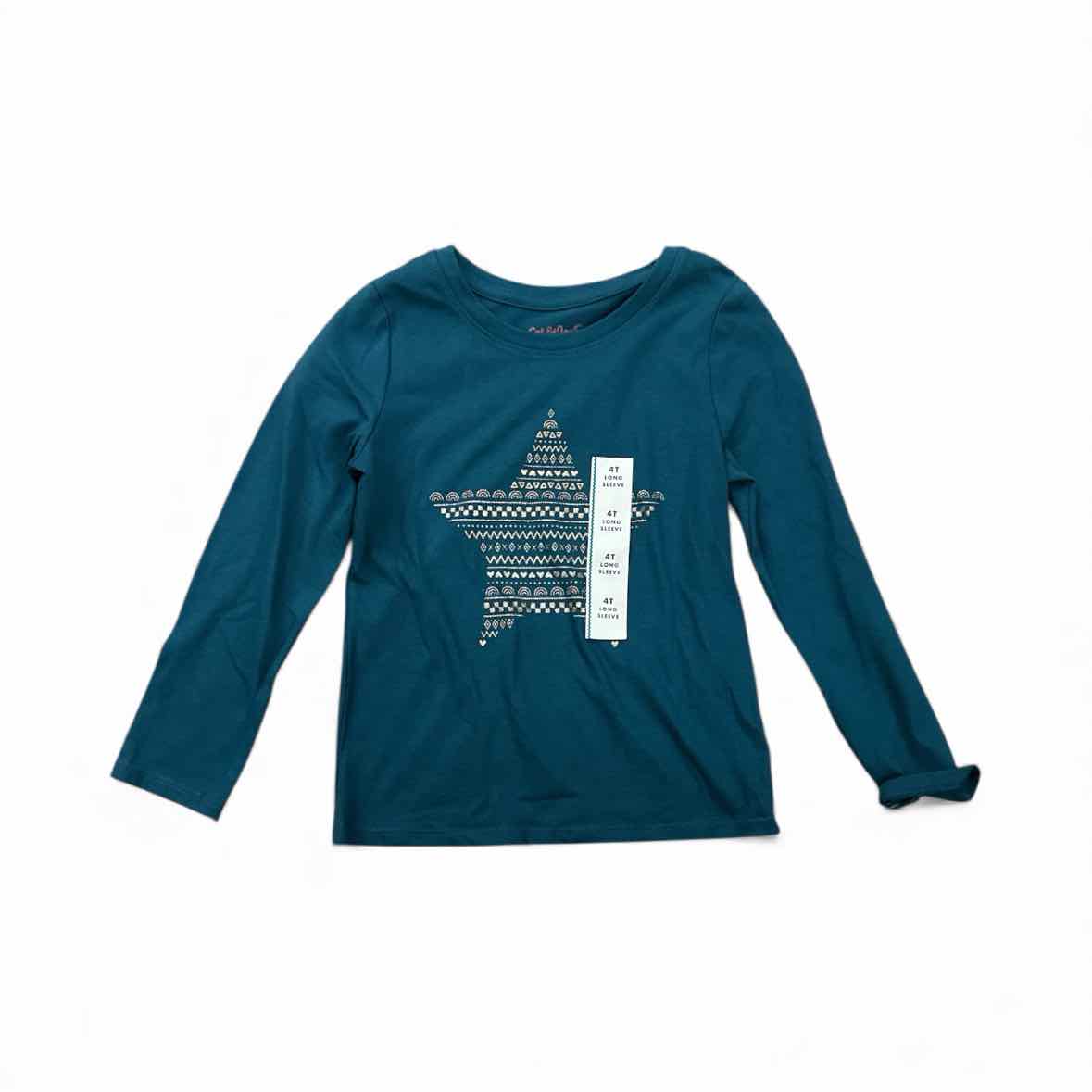 Cat and Jack (D) Blue Toddler Size 4T LSTopBasic