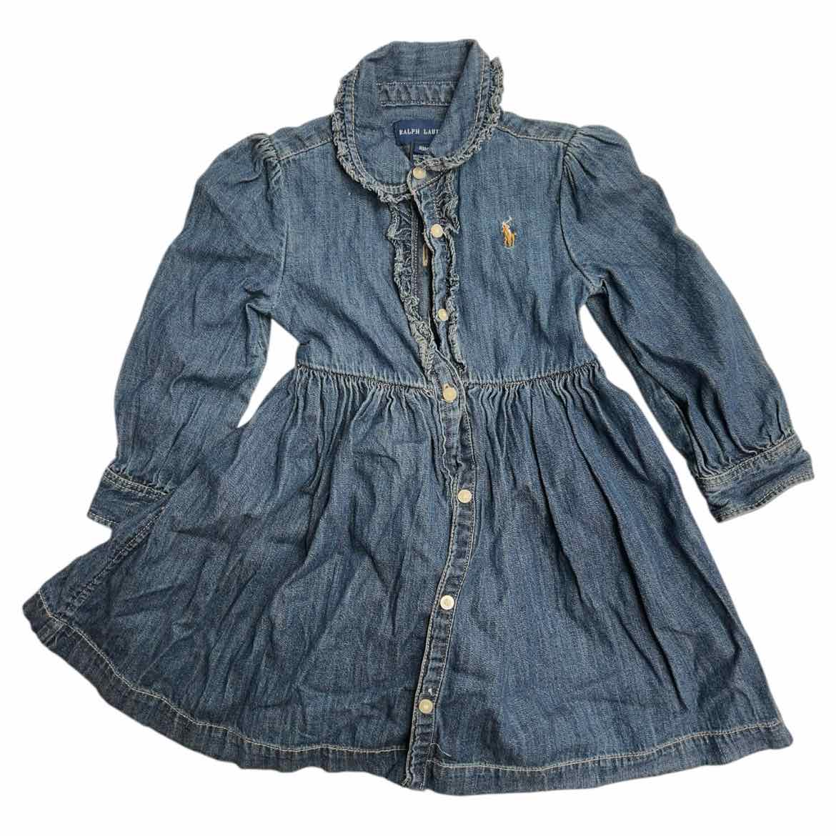 Ralph Lauren (A) Blue Infant Size 18 MO Girl's CasualDress