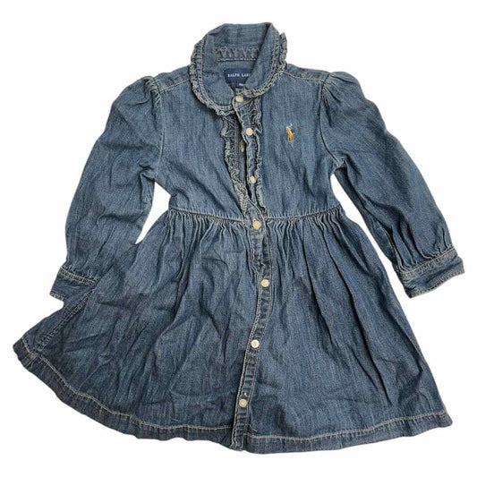 Ralph Lauren (A) Blue Infant Size 18 MO Girl's CasualDress