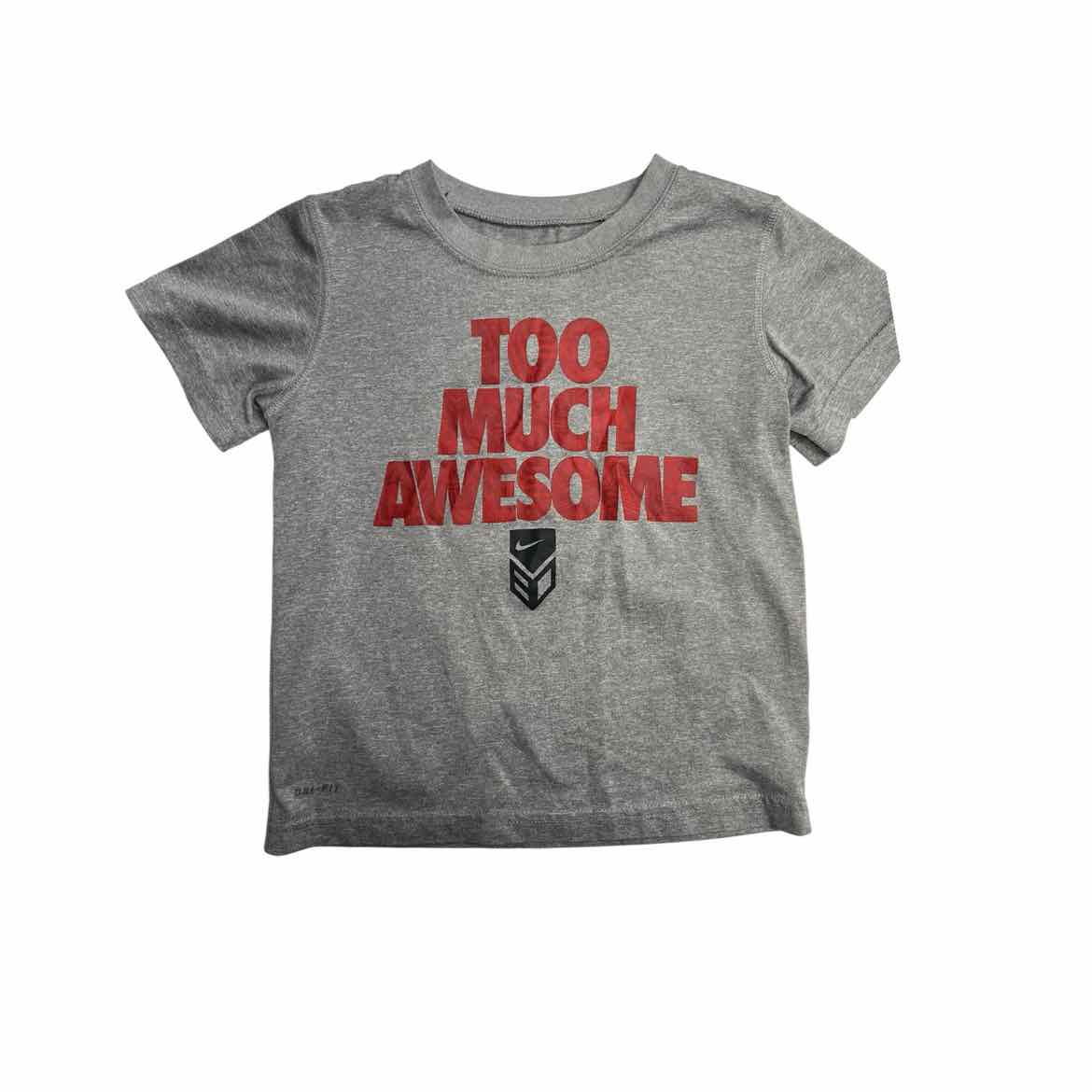 Nike (B) Grey Youth Size 7 Boy's AthleticTopSS