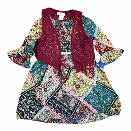 Sweet Heart Rose (C) Maroon Toddler Size 5 CasualDress