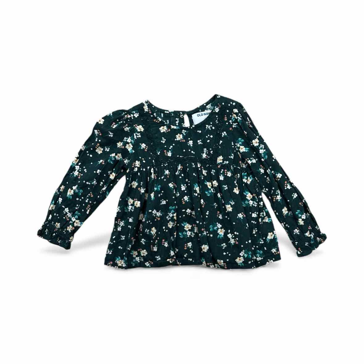 Old Navy (C) Green Print Toddler Size 3T LSTop